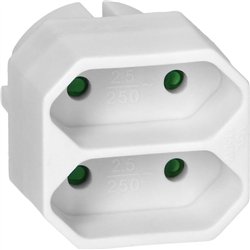 Orno Rozgałęźnik Orno OR-AE-13277/W 2x2P euro biały