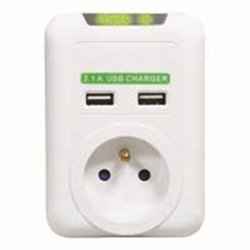 Logo Cordless 1 gniazdko, 2x USB