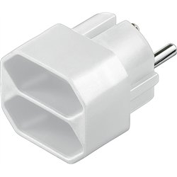 Goobay Schuko- 2x Euro, biały