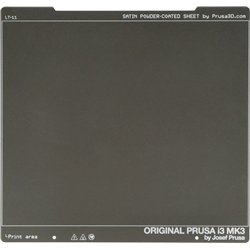 Prusa Płyta ze stali sprężynowej PEI - do drukarek Prusa MK4, i3 MK3/S/+ i MK2.5/S - satynowa
