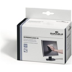 Durable Chusteczki nawilżane do czyszczenia ekranów 50 szt. (5787-02)
