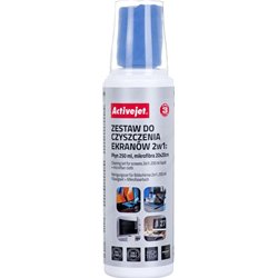 Activejet Zestaw czyszczący płyn + ściereczka do ekranów LCD/LED/PLAZMA (AOC-269)