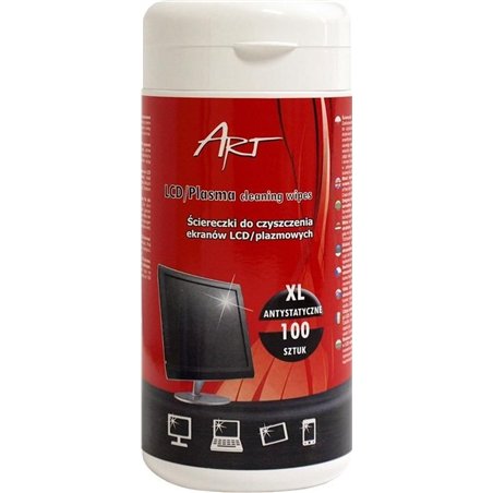 Art Chusteczki nawilżane XL do czyszczenia ekranów LCD/TFT 100 szt. (AS-14)