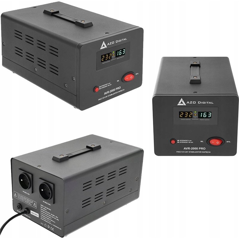 AZO Digital Stabilizator napięcia AVR-2000 PRO 2000VA / 1200W