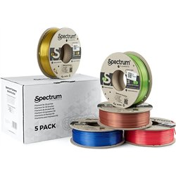 Długopis 3D Spectrum Spectrum 3D filament, PLA Silk, 1,75mm, 5x250g, 80750, mix Glorious Gold, Spicy Copper, Apple Green, Ruby R