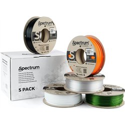 Długopis 3D Spectrum Spectrum 3D filament, Premium PCTG, 1,75mm, 5x250g, 80751, mix Arctic White, Traffic Black, Pure Orange, Tr