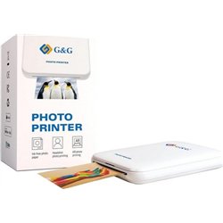 Drukarka fotograficzna G&G Mobilna drukarka fotograficzna G&G, GG-PP023
