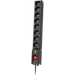 Listwa zasilająca Lestar LX 810 przeciwprzepięciowa 8 gniazd 5 m szara (LX810GA5SZARY)