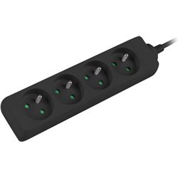 Lanberg 1.5m, czarna, 3 gniazda, kabel wykonany z pełnej miedzi -PS0-03E-0150-BK