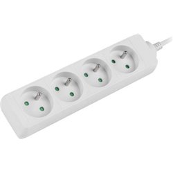 Lanberg 1.5m, biała, 3 gniazda, kabel wykonany z pełnej miedzi -PS0-03E-0150-W