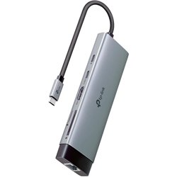 TP-Link UH9120C USB-C hub 9v1 (3xUSB3.2Gen1,1xUSB-C3.2Gen1, 1xGbE, 1xHDMI, 1xSD, 1xmicroSD, PD 100W)