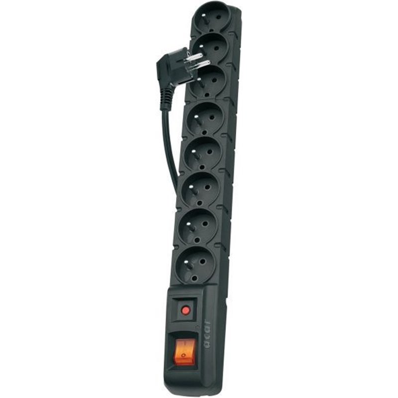 Listwa zasilająca Acar S8 Dual przeciwprzepięciowa 8 gniazd 5 m czarna (W1751)