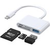 Czytnik Joyroom HUB czytnik kart adapter do iPhone OTG Lightning - USB czytnik kart SD TF biały