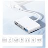 Czytnik Joyroom HUB czytnik kart adapter do iPhone OTG Lightning - USB czytnik kart SD TF biały
