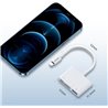 Czytnik Joyroom HUB czytnik kart adapter do iPhone OTG Lightning - USB czytnik kart SD TF biały