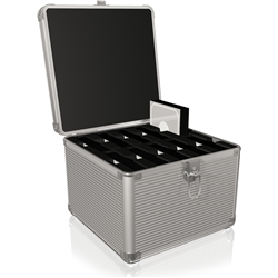 Icy Box Walizka aluminiowa na 10 dysków 2.5" lub 3.5" srebrna (IB-AC628)