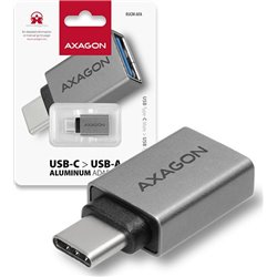 Adapter USB Axagon RUCM-AFA USB-C - USB Srebrny  (RUCM-AFA)