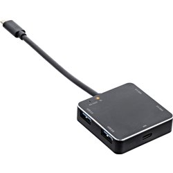 HUB USB InLine InLine® USB 3.1 Hub, USB Type C to 4 Port Type A with PD up to 60W, aluminium housing, black, without power suppl