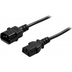 Kabel zasilający PowerWalker PowerWalker 91010013 kabel zasilające Czarny C14 panel C13 panel