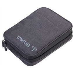 TROIKA Kabeltasche CONNECTED dunkelgrau