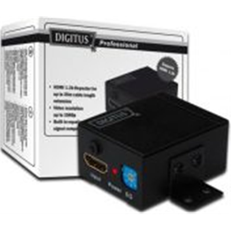 System przekazu sygnału AV Digitus wzmacniacz HDMI do 35m ,Equalizer, 1080p, DTS-HD, HDCP, LPCM (DS-55901)