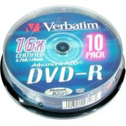 Verbatim DVD-R 4.7 GB 16x 10 sztuk (43729)