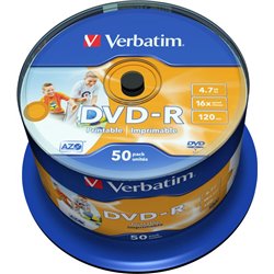 Verbatim DVD-R 4.7 GB 16x 50 sztuk (43548)