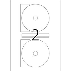 Herma Etykiety samoprzylepne Maxi 8624 na CD, białe, okrągłe, Ø 116 mm, papier matowy, 20 szt (8624)