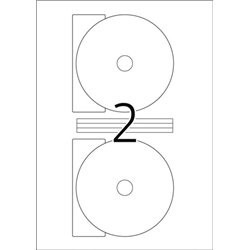 Herma Etykiety samoprzylepne Maxi 4460, A4, na CD, białe, okrągłe, Ø 116 mm, papier matowy, 200 szt (4460)