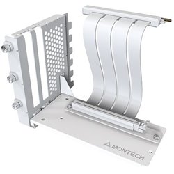 Montech Vertical GPU Mounting Kit, PCIe 4.0 Riser Cable (White, 20cm)