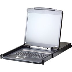 Konsola KVM Aten ATEN KVM 16 port LCD LED 19'' + keyboard + touchpad USB-PS/2, IP Admin - CL5716IN-ATA-AG