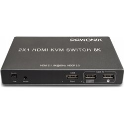 Konsola KVM Pawonik KONSOLA KVM HDMI 2.1 PRZEŁĄCZNIK SWITCH 4K 120HZ 8K 2 KOMPUTERY - 1 MONITOR