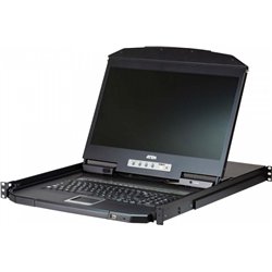 Konsola KVM Aten ATEN CL3108NX-ATA-AG ATEN 8-Port Short Depth PS/2-USB VGA Single Rail WideScreen LCD KVM Switch 18,5