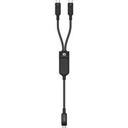 2w1 Kabel przewód podwójny USB-C - 2x USB-C 100W 480Mb/s - czarny 2w1 Kabel przewód podwójny USB-C - 2x USB-C 100W 480Mb/s - cza