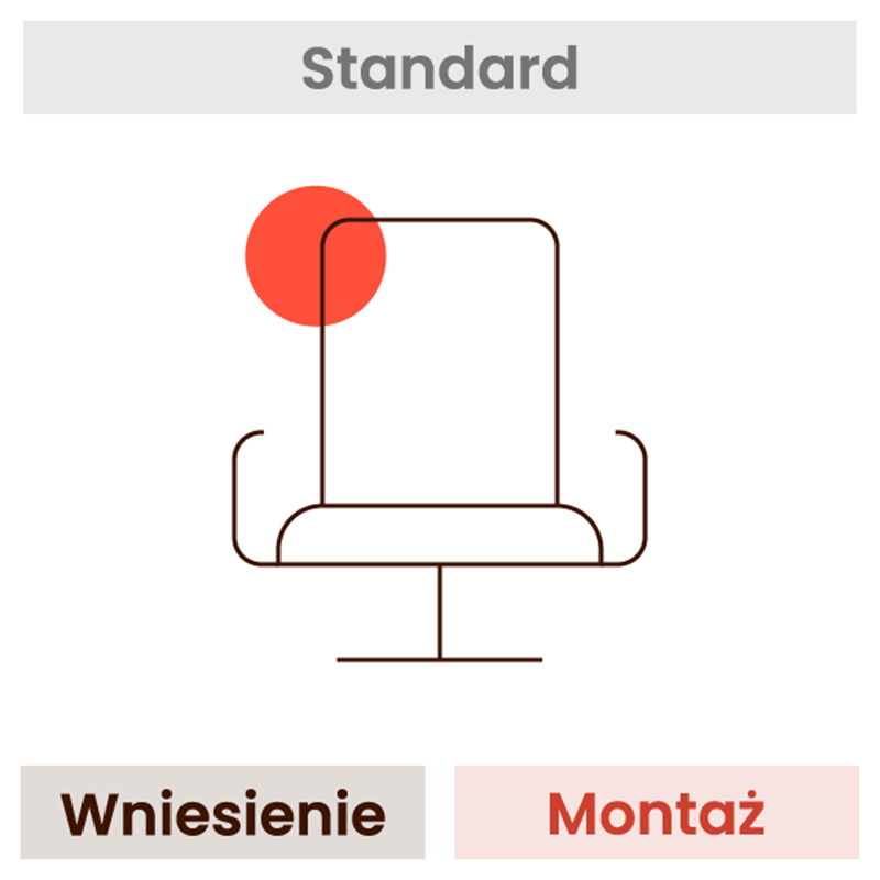 Montaż fotela (wniesienie, fachowy montaż, wyniesienie opakowań)