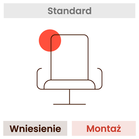 Montaż fotela (wniesienie, fachowy montaż, wyniesienie opakowań)