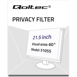 Filtr Qoltec prywatyzujący RODO | 21.5'' | 16:9