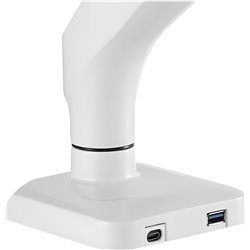 HDWR Uchwyt sprężynowy do monitora, czarny, dwa porty USB, HDWR SolidHand-ES01U