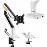 HDWR Uchwyt sprężynowy do monitora, czarny, dwa porty USB, HDWR SolidHand-ES01U