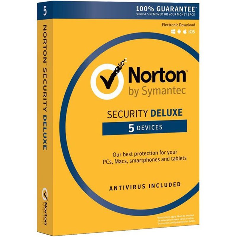 Norton Security Deluxe na 5 urządzeń na 12 miesięcy  (21357600)