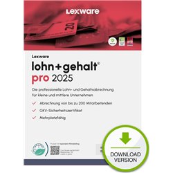 Program Lexware Lohn+Gehalt Pro 2025 - 1 Device, ABO - ESD-DownloadESD