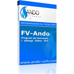 Program Ando Software Program do fakturowania FV-Ando ESD - wersja elektroniczna