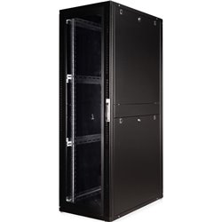 ROLINE Serverschrank 48,26cm 19Zoll 42 HE 600x1000 BxT schwarz Plexiglas