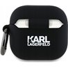 Karl Lagerfeld KLA4RUNKCHK AirPods 4      cover czarny/black Silicone Karl&Chaupette Head 3D