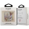 Guess Etui ochronne Flower Strap Collection do AirPods fioletowe