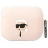 Karl Lagerfeld Etui Karl Lagerfeld KLAPRUNIKP Apple AirPods Pro cover różowy/pink Silicone Karl Head 3D
