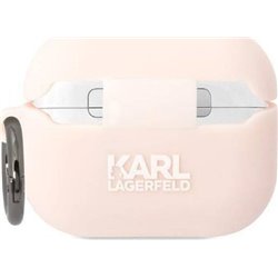 Karl Lagerfeld Etui Karl Lagerfeld KLAPRUNIKP Apple AirPods Pro cover różowy/pink Silicone Karl Head 3D