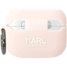 Karl Lagerfeld Etui Karl Lagerfeld KLAPRUNIKP Apple AirPods Pro cover różowy/pink Silicone Karl Head 3D