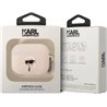 Karl Lagerfeld Etui Karl Lagerfeld KLAPRUNIKP Apple AirPods Pro cover różowy/pink Silicone Karl Head 3D