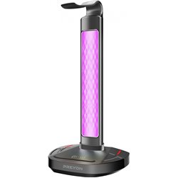 PREYON Stojak na słuchawki Heron Beak RGB, ładowarka, hub USB (PHB41B)